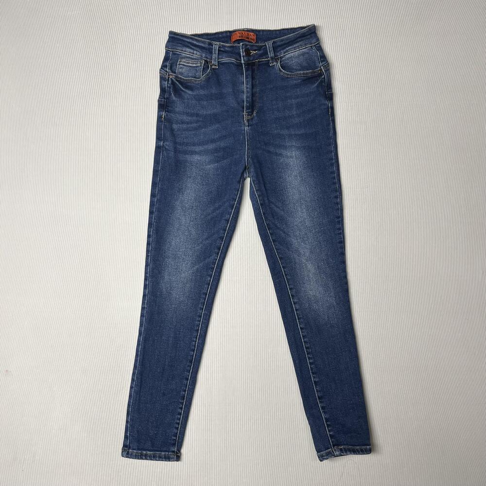 WAX JEAN Jeans Juniors 5 Blue Medium Wash High Rise Skinny Slim Denim 27x25